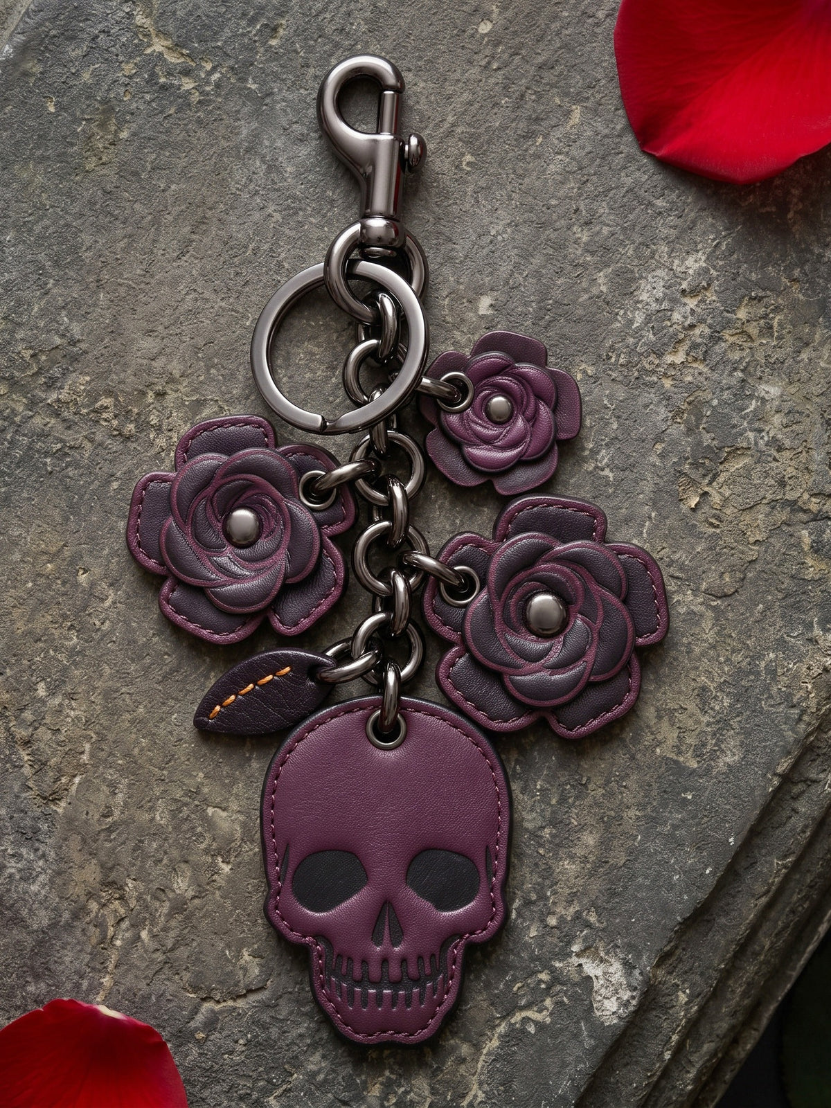 "Petalmort" Leather Bag Charm