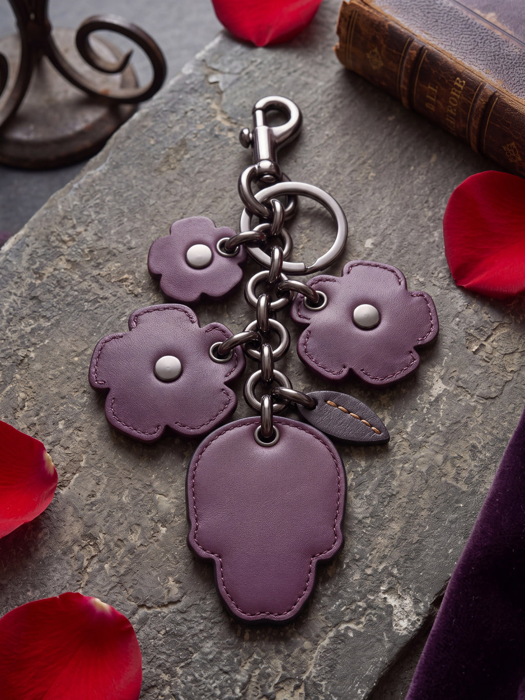"Petalmort" Leather Bag Charm