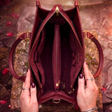 "Phantom Goddess" Applique Leather Handbag Pre-order