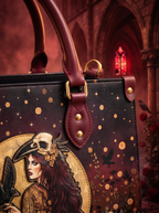 "Phantom Goddess" Applique Leather Handbag