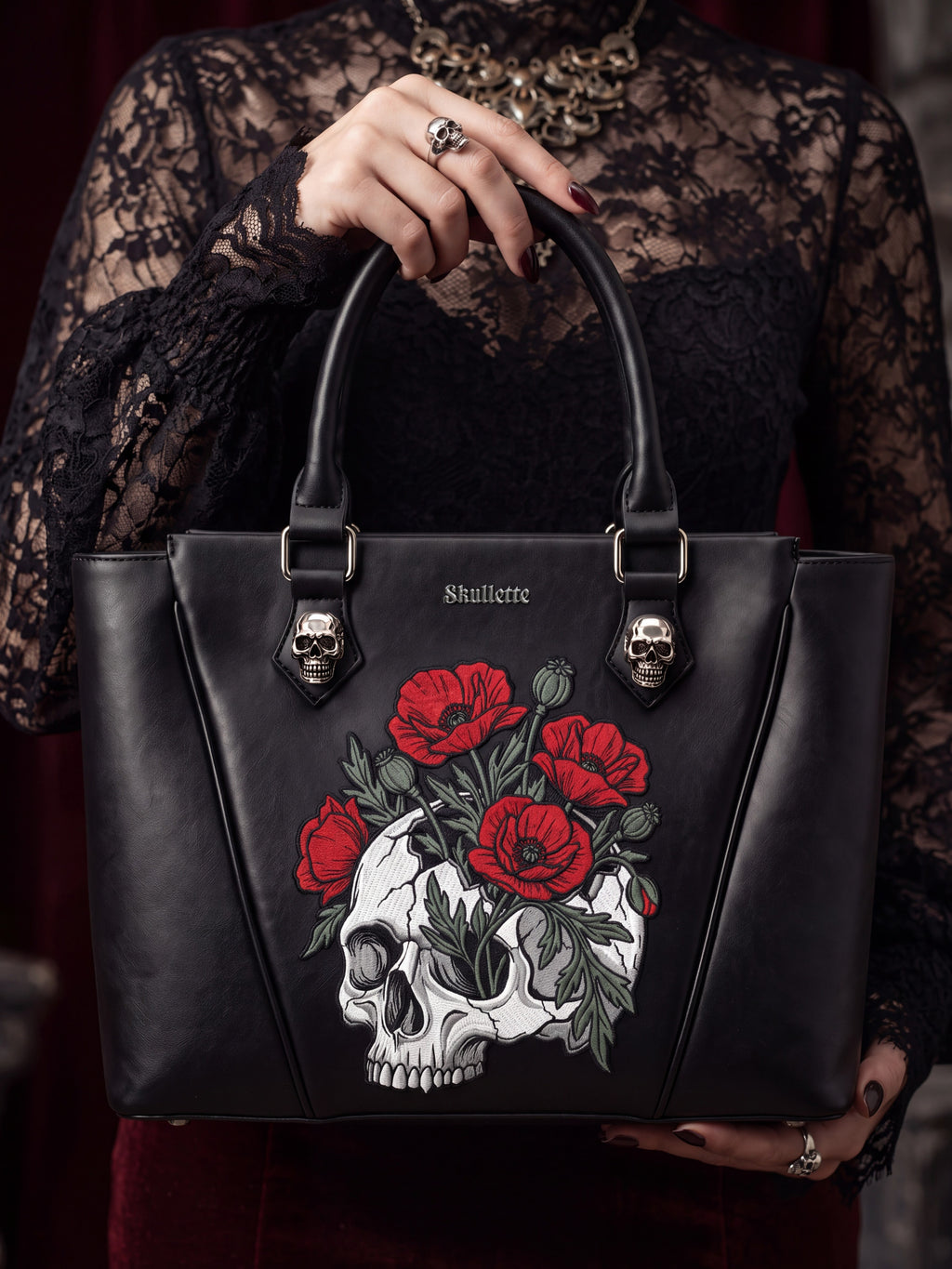 "Poppyveil" Tenebra Handbag