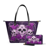 "Bloodrose" Poison Plum Leather Tote Bag Deal