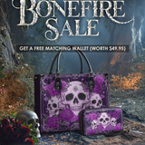 "Bloodrose" Poison Plum Leather Handbag Deal