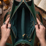 "Ravenweb" Applique Leather Handbag Pre-order
