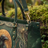 "Ravenweb" Applique Leather Handbag Pre-order