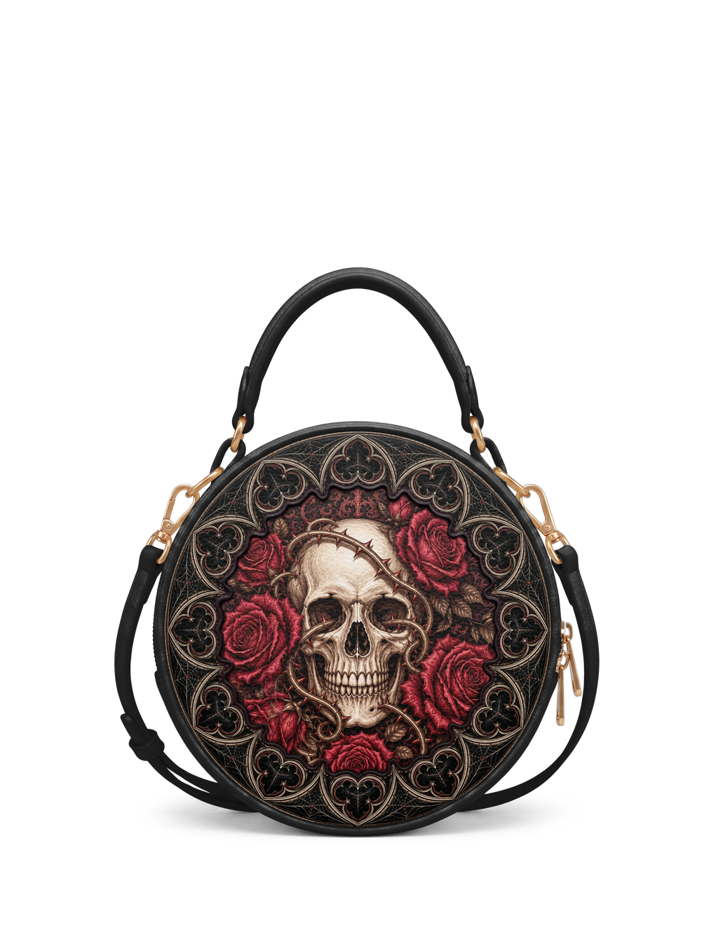 “Rosamort” Applique Circle Crossbody Bag
