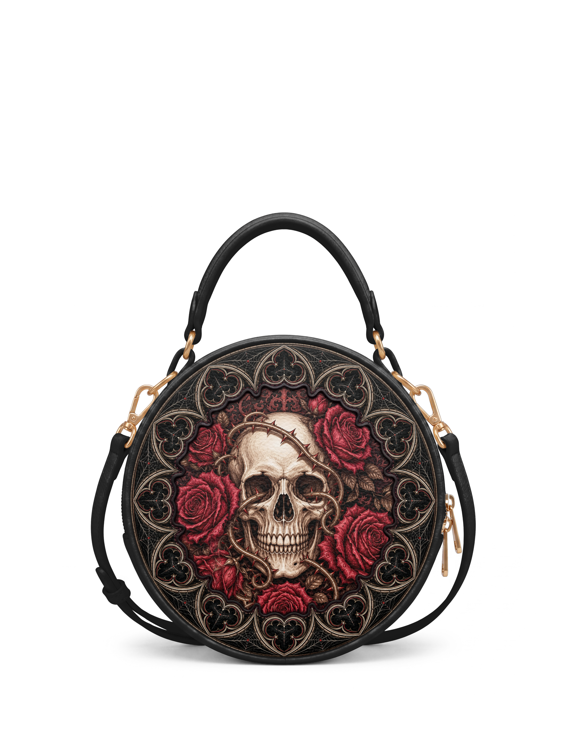 “Rosamort” Applique Circle Crossbody Bag
