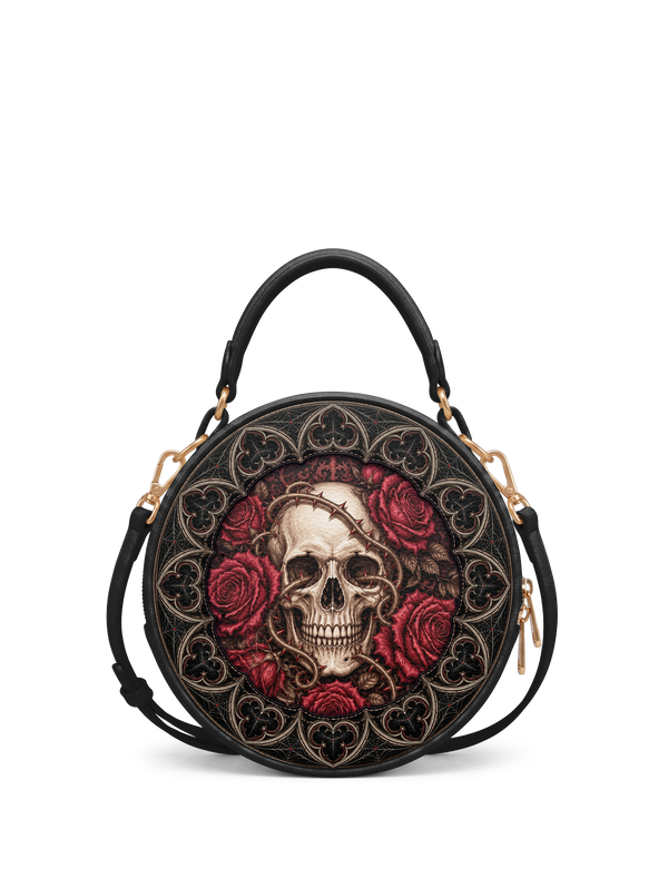 “Rosamort” Applique Circle Crossbody Bag