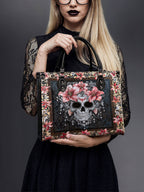 "Roselace" - Black Interior - Leather Handbag