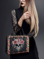 "Roselace" - Black Interior - Leather Handbag