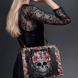 "Roselace" - Black Interior - Leather Handbag