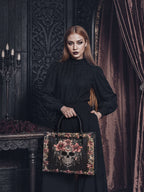"Roselace" - Black Interior - Leather Handbag