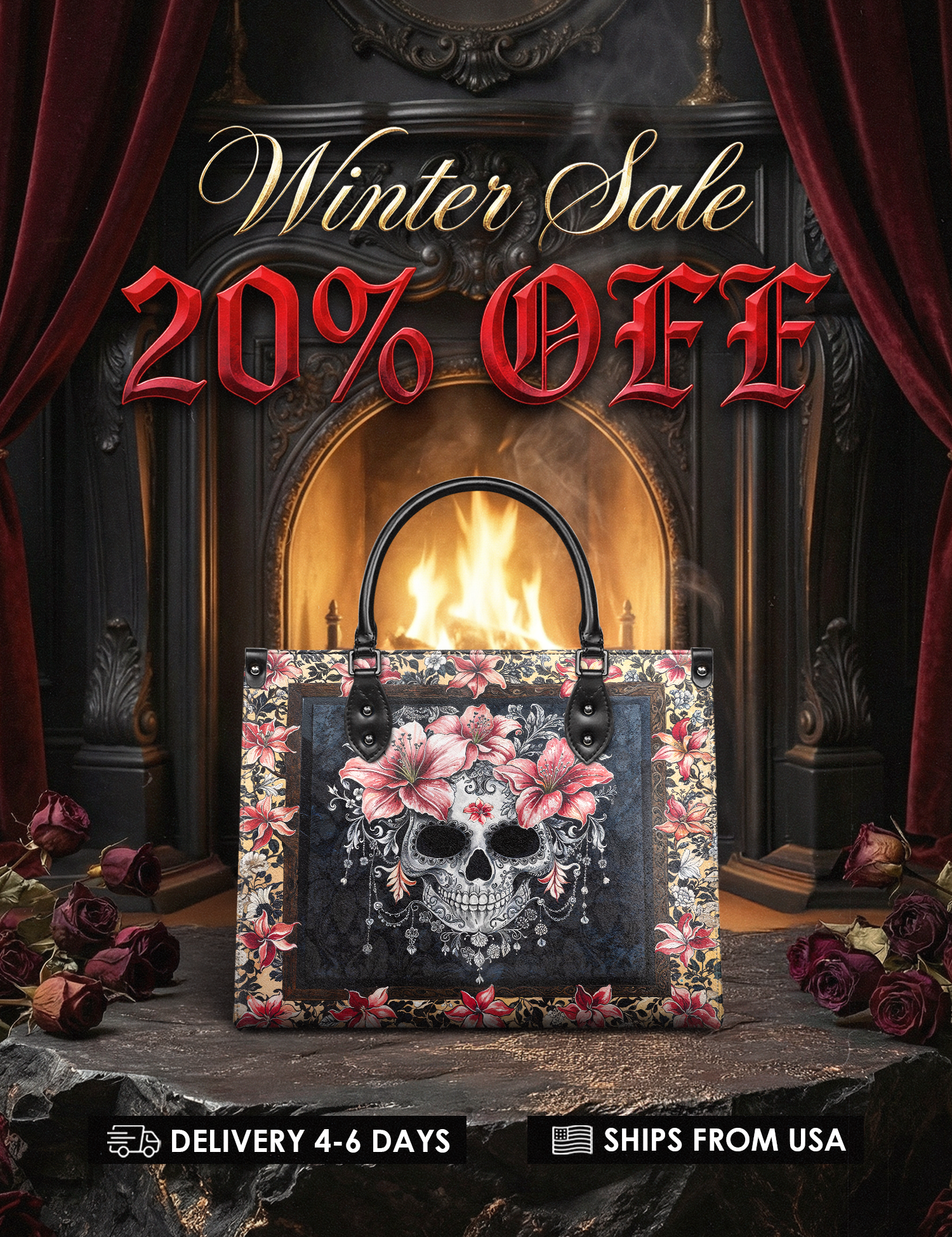 "Roselace" Leather Handbag Deal