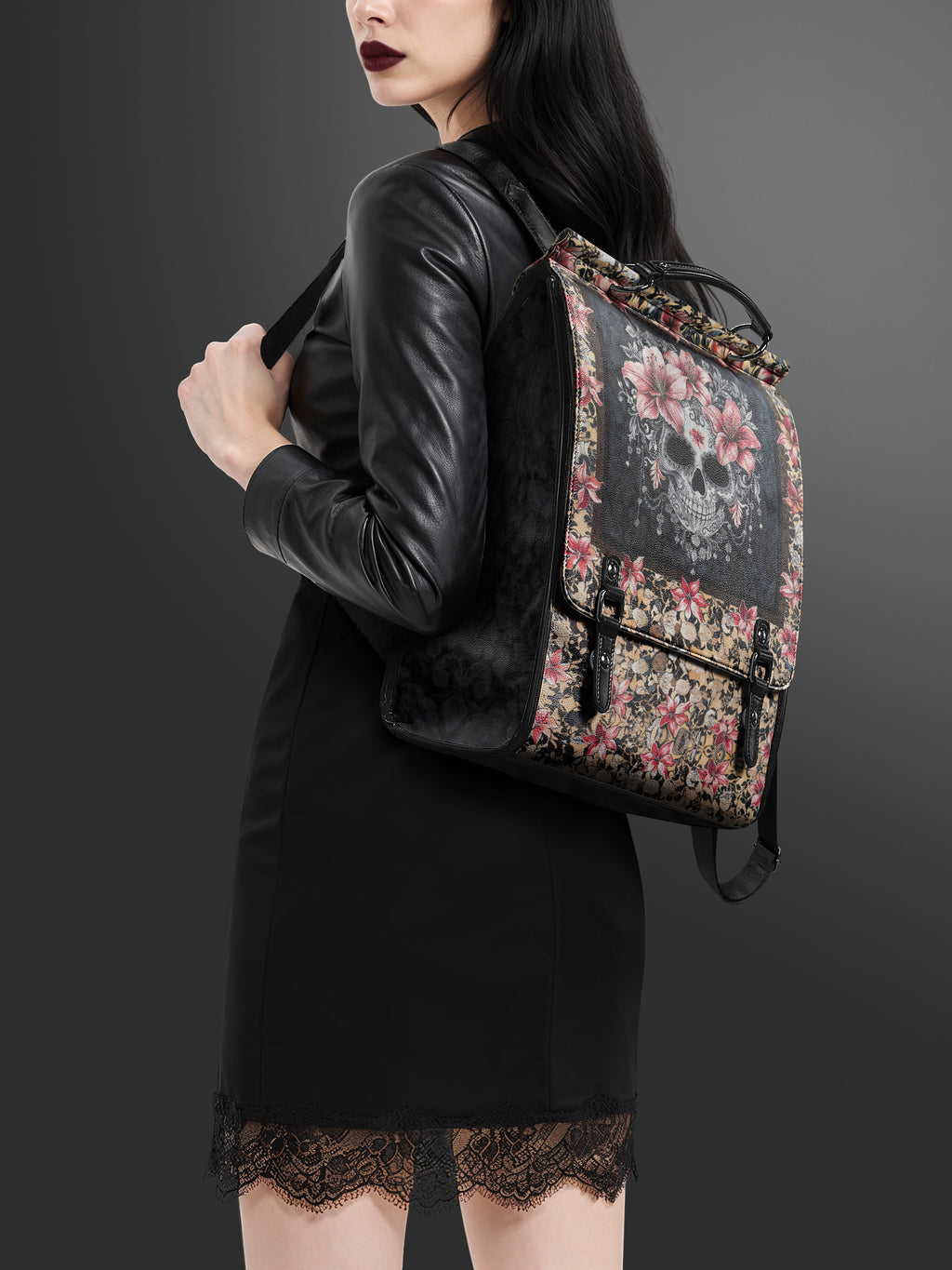 "Roselace" Leather Backpack