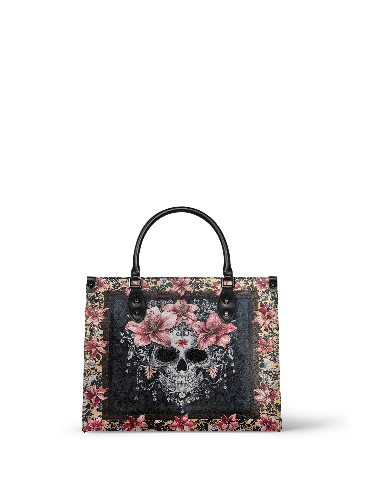 "Roselace" - Black Interior - Leather Handbag