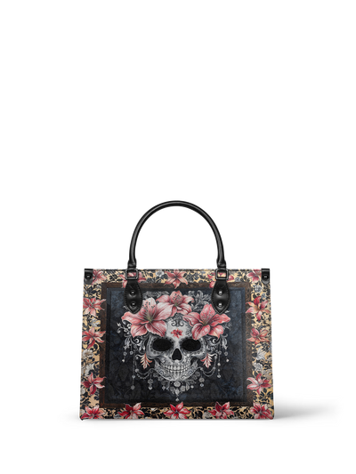 "Roselace" - Black Interior - Leather Handbag