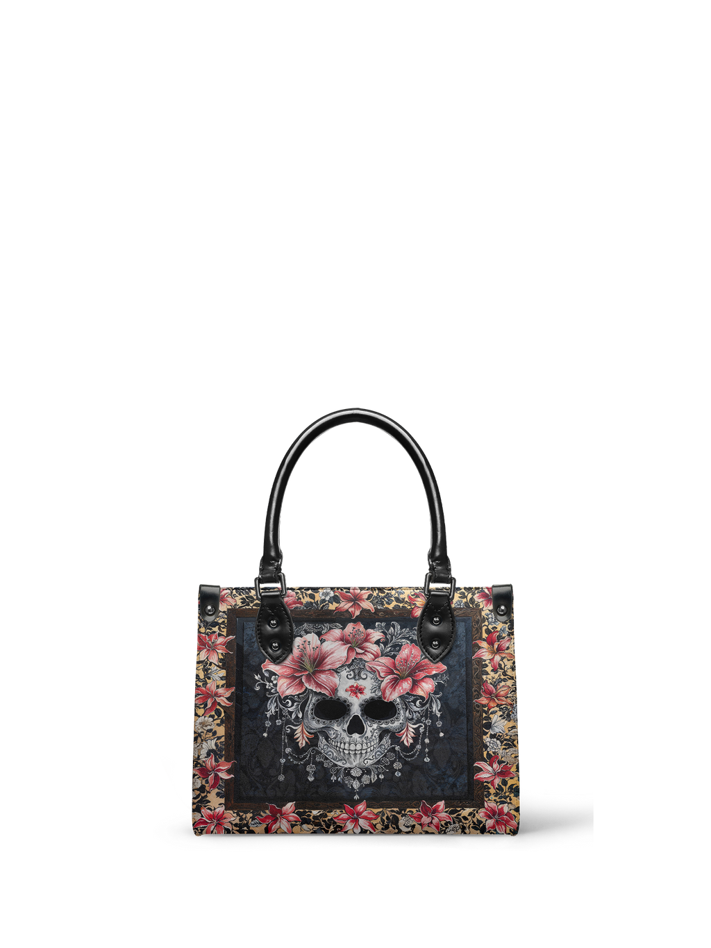 "Roselace" - Black Interior - Small Leather Handbag