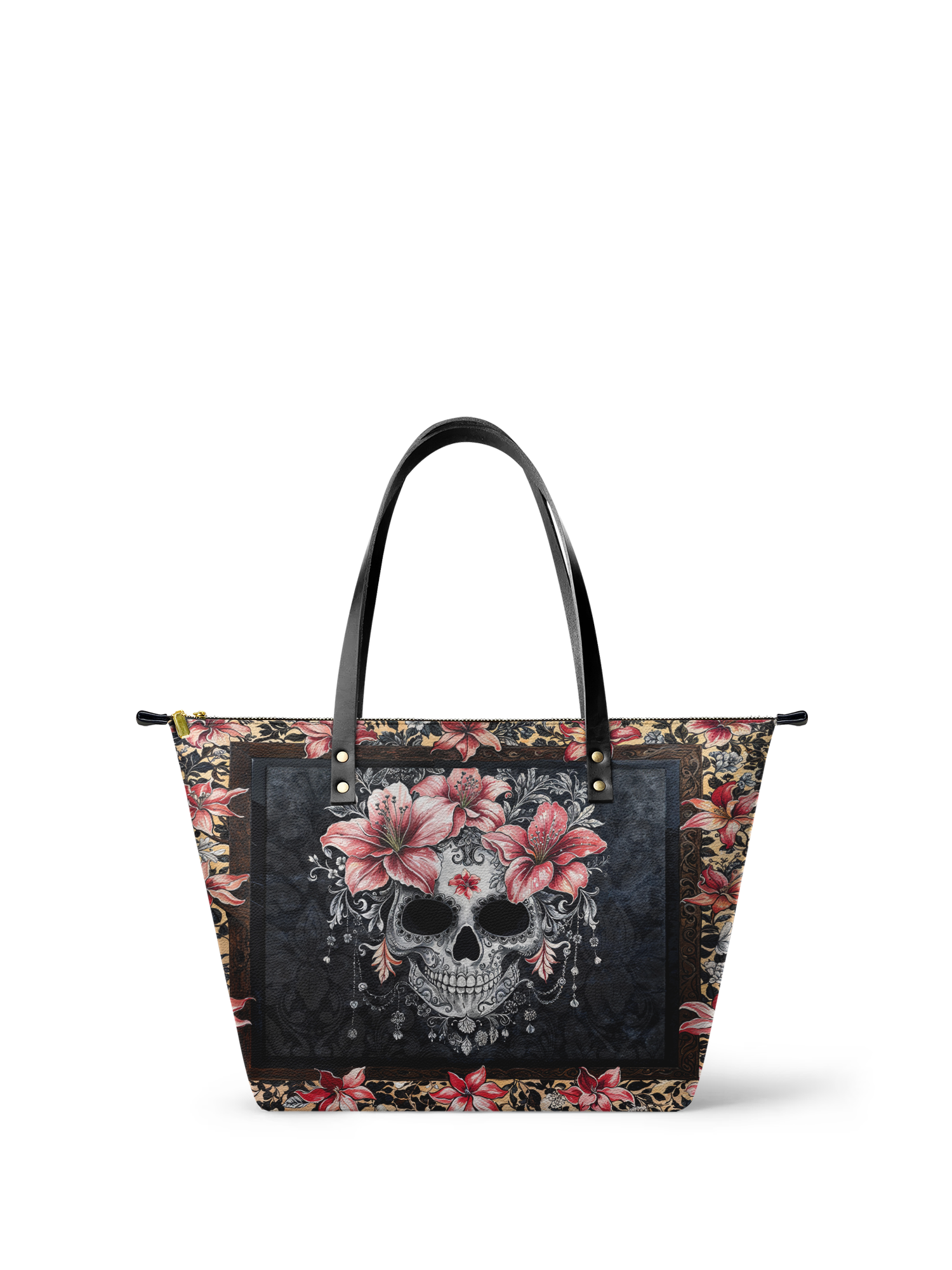"Roselace" Leather Tote Bag