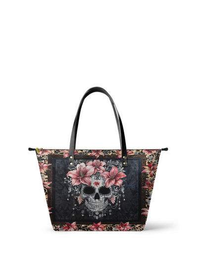 "Roselace" Leather Tote Bag