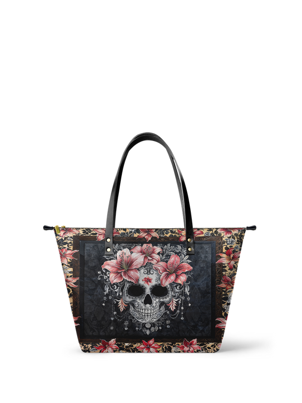 "Roselace" Leather Tote Bag