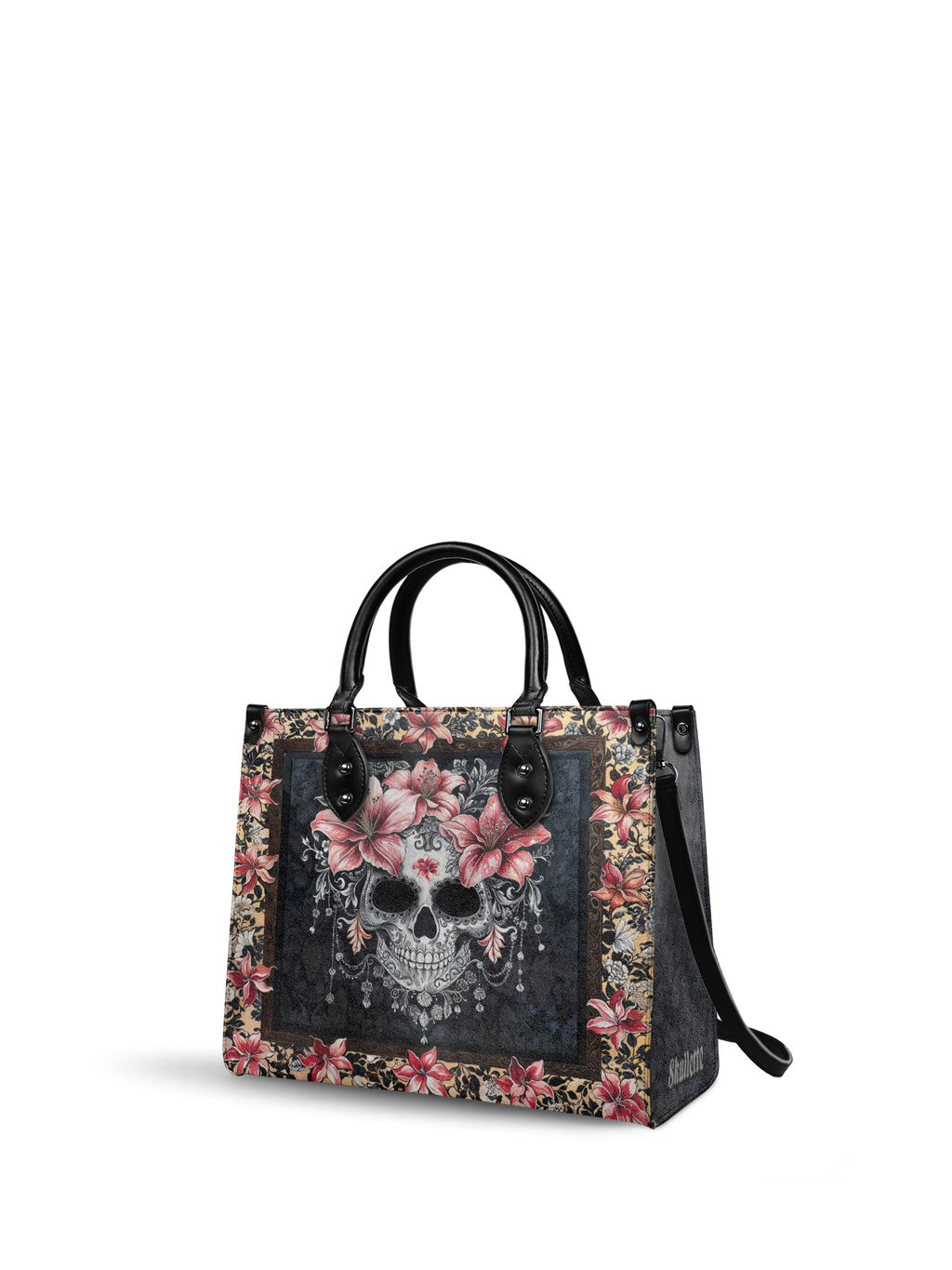 "Roselace" - Black Interior - Leather Handbag