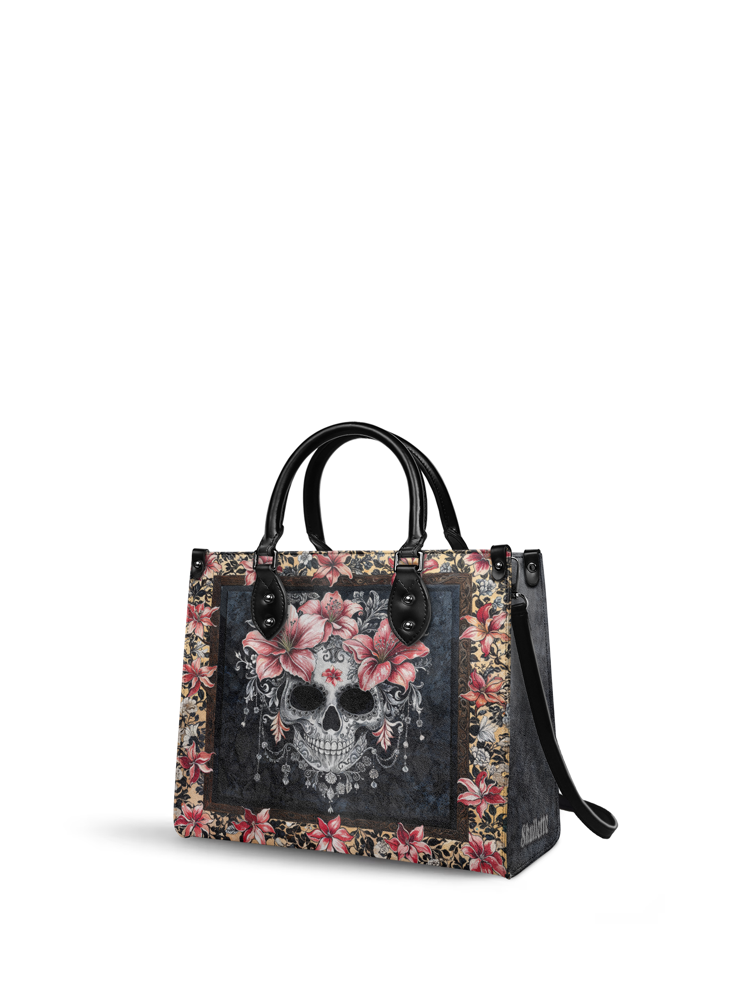 "Roselace" - Black Interior - Leather Handbag
