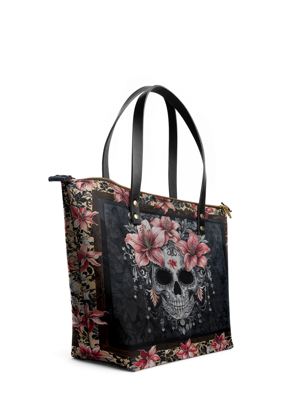 "Roselace" Leather Tote Bag