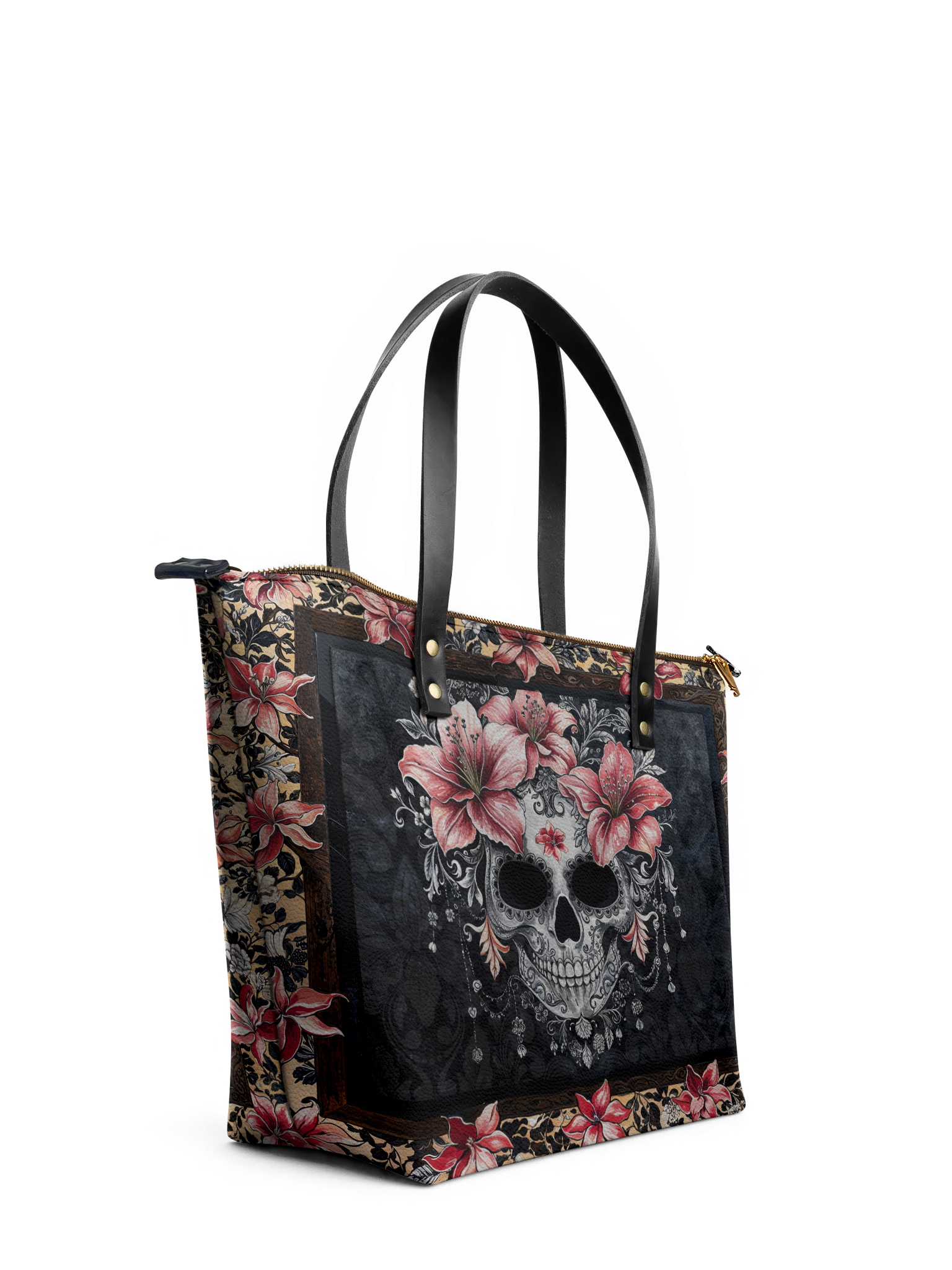"Roselace" Leather Tote Bag