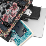 "Roselace" - Black Interior - Leather Handbag Matching SANTA Combo