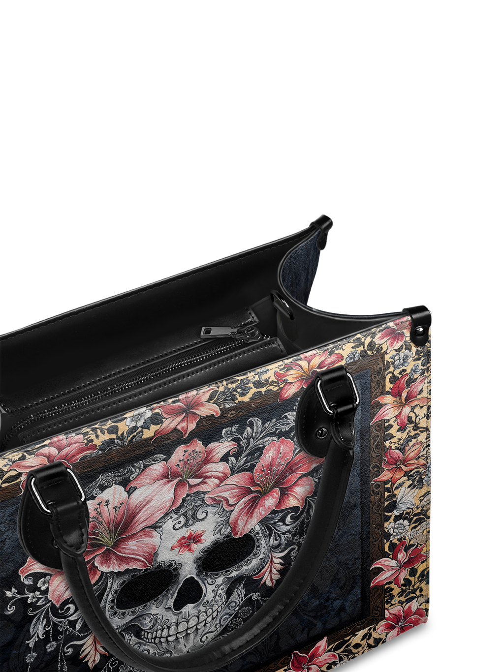 "Roselace" - Black Interior - Leather Handbag