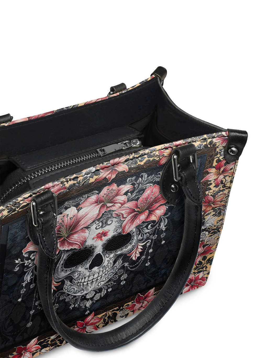 "Roselace" - Black Interior - Small Leather Handbag