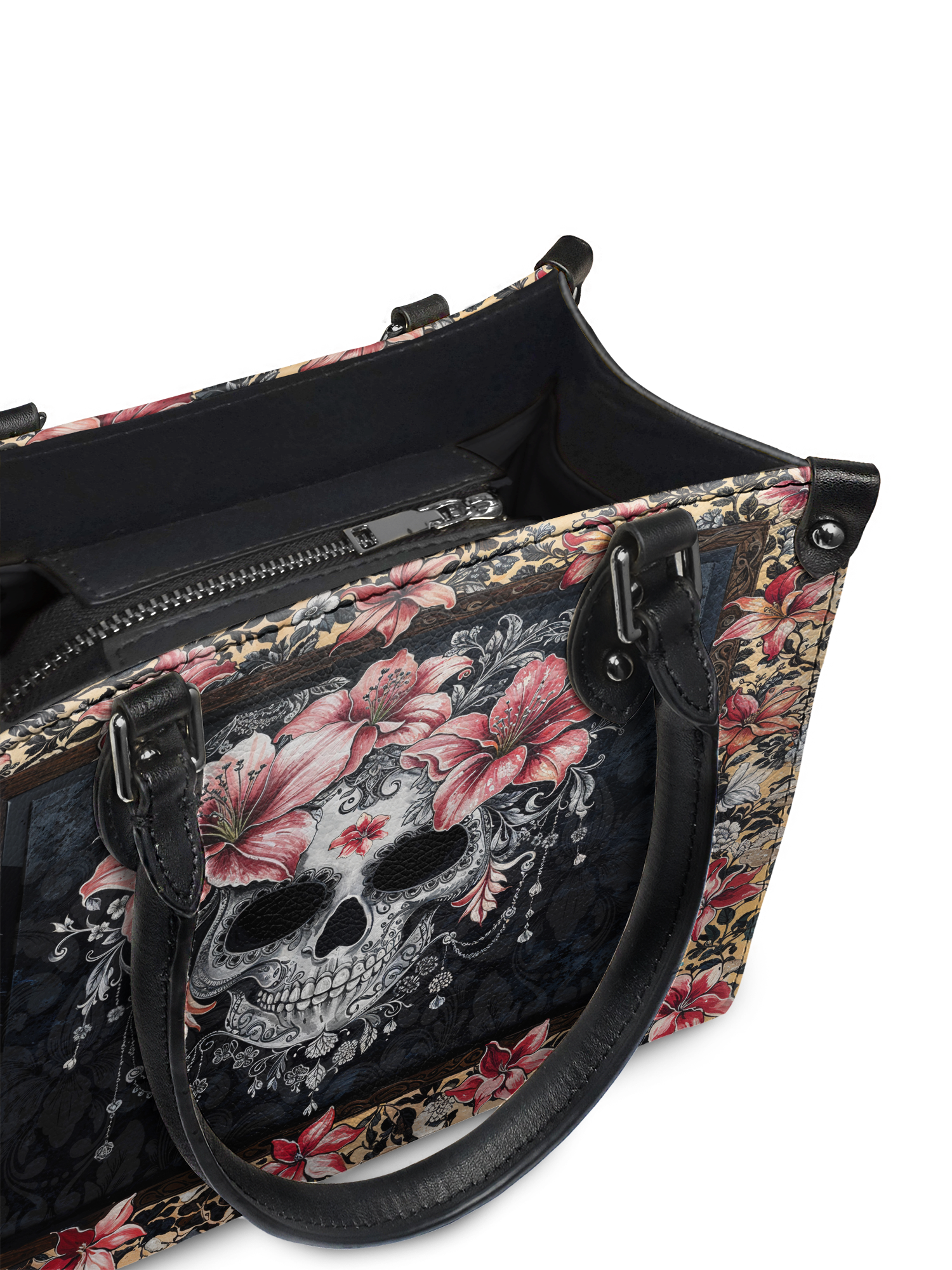 "Roselace" - Black Interior - Small Leather Handbag