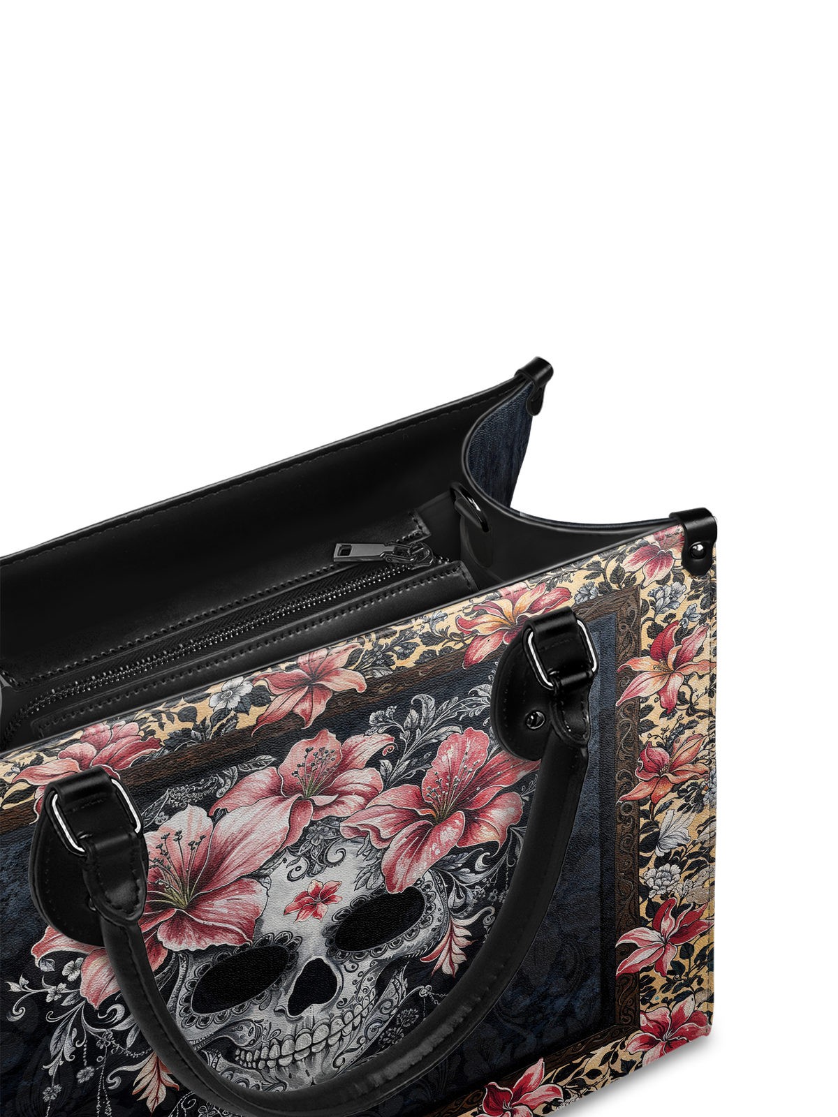 "Roselace" - Black Interior - Leather Handbag - FALL CLEARANCE DEAL