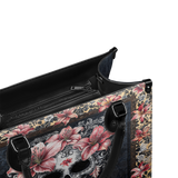 "Roselace" - Black Interior - Leather Handbag Matching SANTA Combo