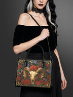 "Rosethorn" - Black Interior - Leather Handbag