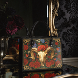 "Rosethorn" - Black Interior - Leather Handbag