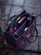 "Rosewindow" Applique Leather Handbag