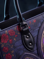 "Rosewindow" Applique Leather Handbag