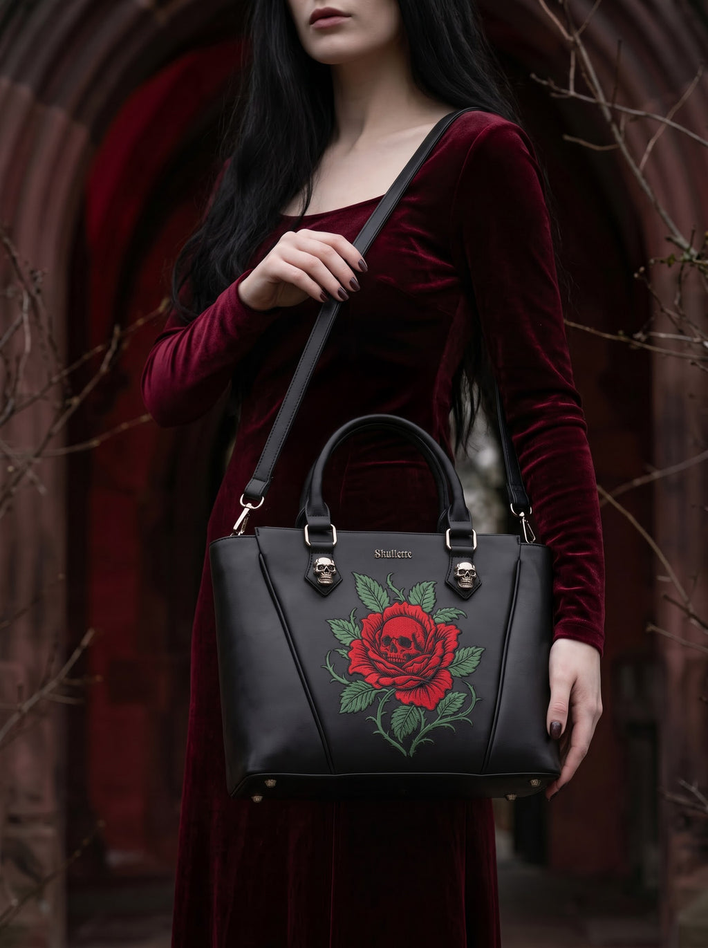 “Scarletrose” Tenebra Handbag