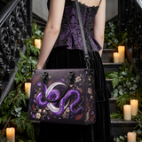 "Serpelune" Applique Leather Handbag Pre-order