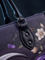 "Serpelune" Applique Leather Handbag