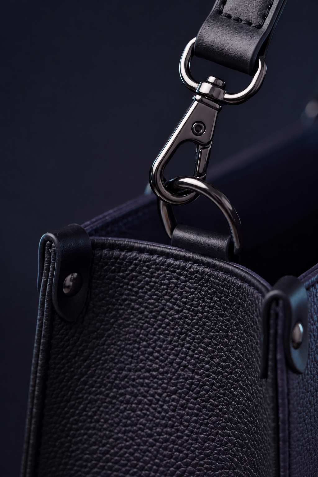 "Serpelune" Applique Leather Handbag