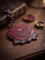 "Skullbloom" Leather Bag Charm