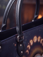 "Strixaria" Applique Leather Handbag