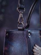 "Strixaria" Applique Leather Handbag