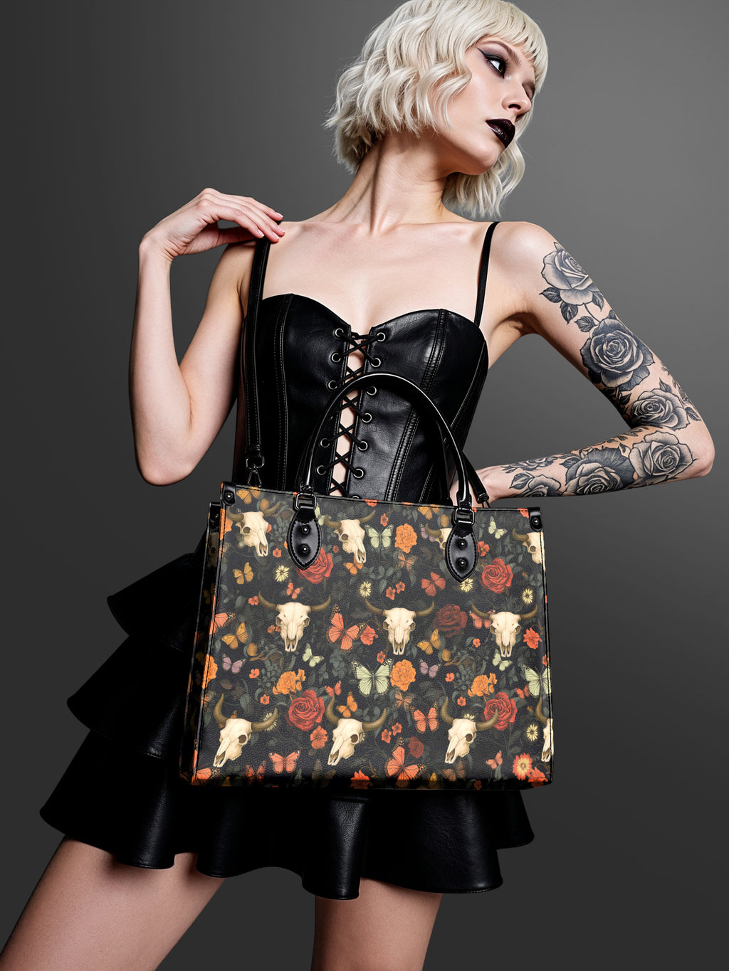 "Thornfall" - Black Interior - Leather Handbag