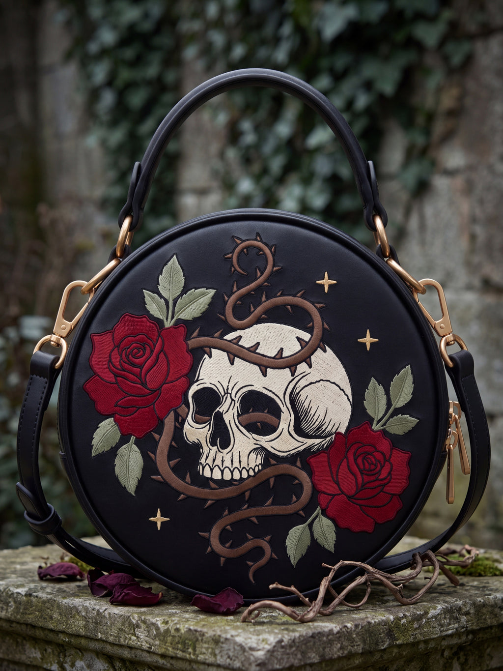 "Thornskull" Crewel Circle Bag