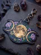 "Trilune" Leather Bag Charm