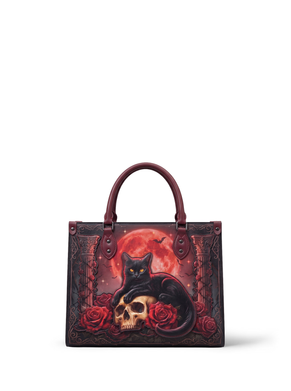 "Vampirosa" Applique Leather Handbag