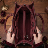 "Vampirosa" Applique Leather Handbag Pre-order